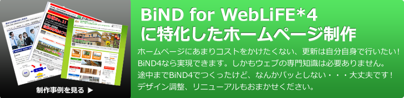 BiNDに特化したホームページ制作